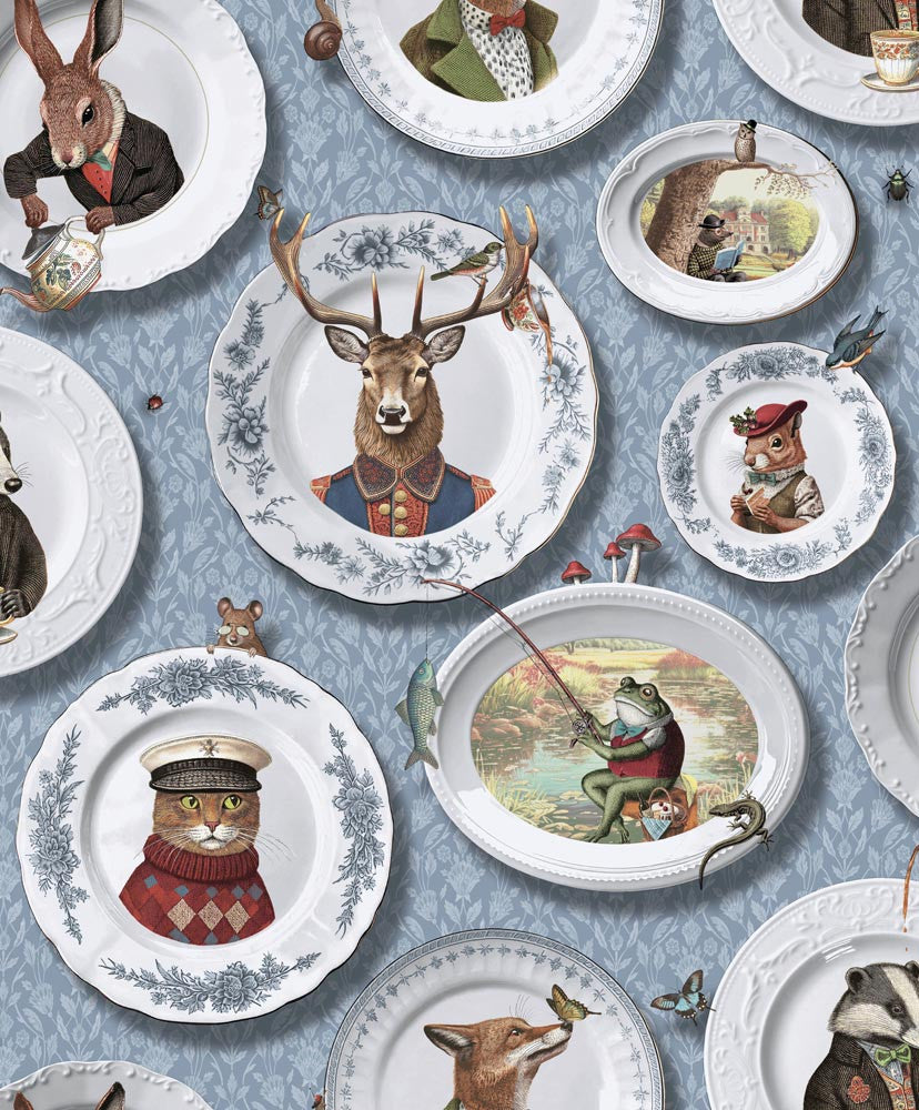 13941 Vintage Tea Party Statement Wallpaper by Holden Decor