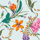 139856 Botanists Scroll Concerto Duck Egg Mural Wallpaper By Graham & Brown