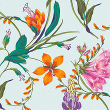 139856 Botanists Scroll Concerto Duck Egg Mural Wallpaper By Graham & Brown