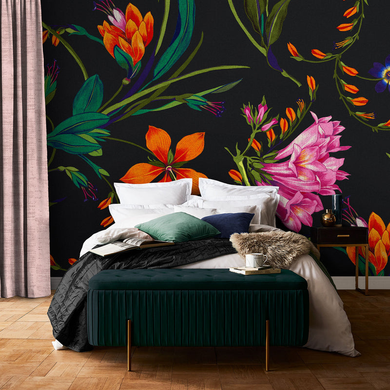 139865 Botanists Scroll Concerto Night Mural Wallpaper By Graham & Brown