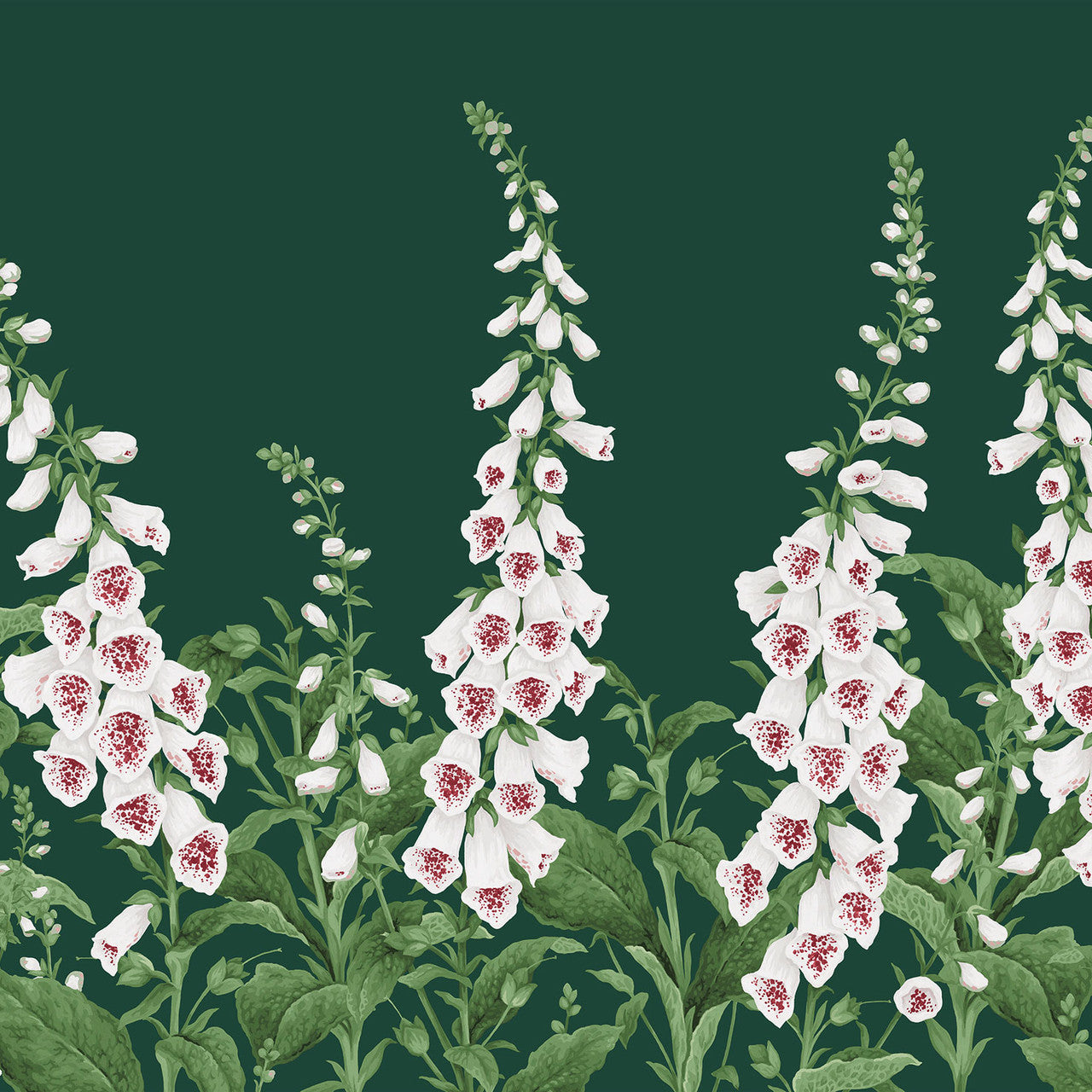 139901 Foxglove Concerto Emerald Mural Wallpaper By Graham & Brown