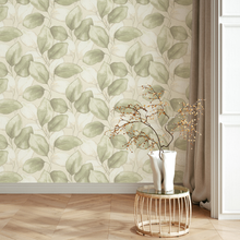 659870 Opulenza Leaf Sage Wallpaper by Rasch