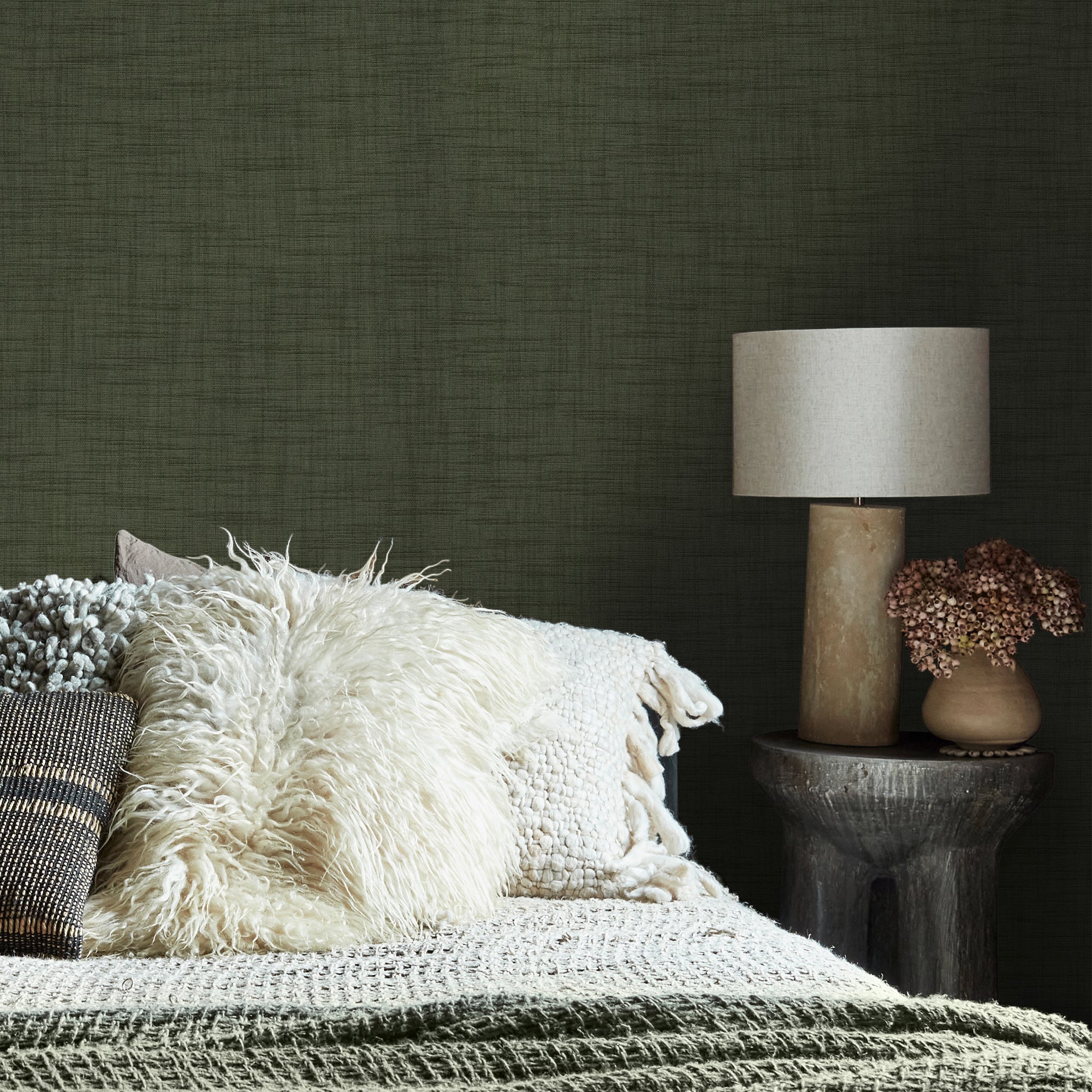 140079 Weathered Linen Garden Wallpaper by Abigail Ahern