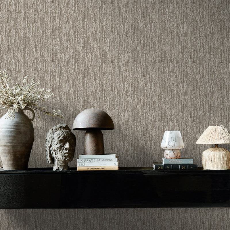140083 Heirloom Knit Greige Wallpaper  by Abigail Ahern