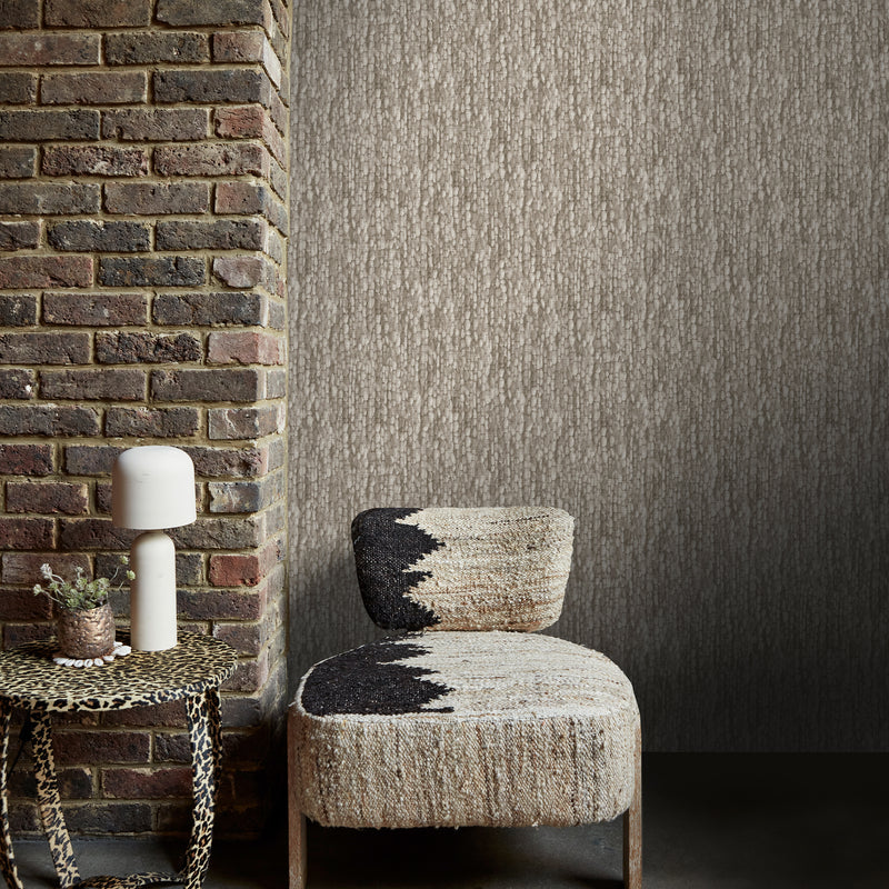 140083 Heirloom Knit Greige Wallpaper  by Abigail Ahern