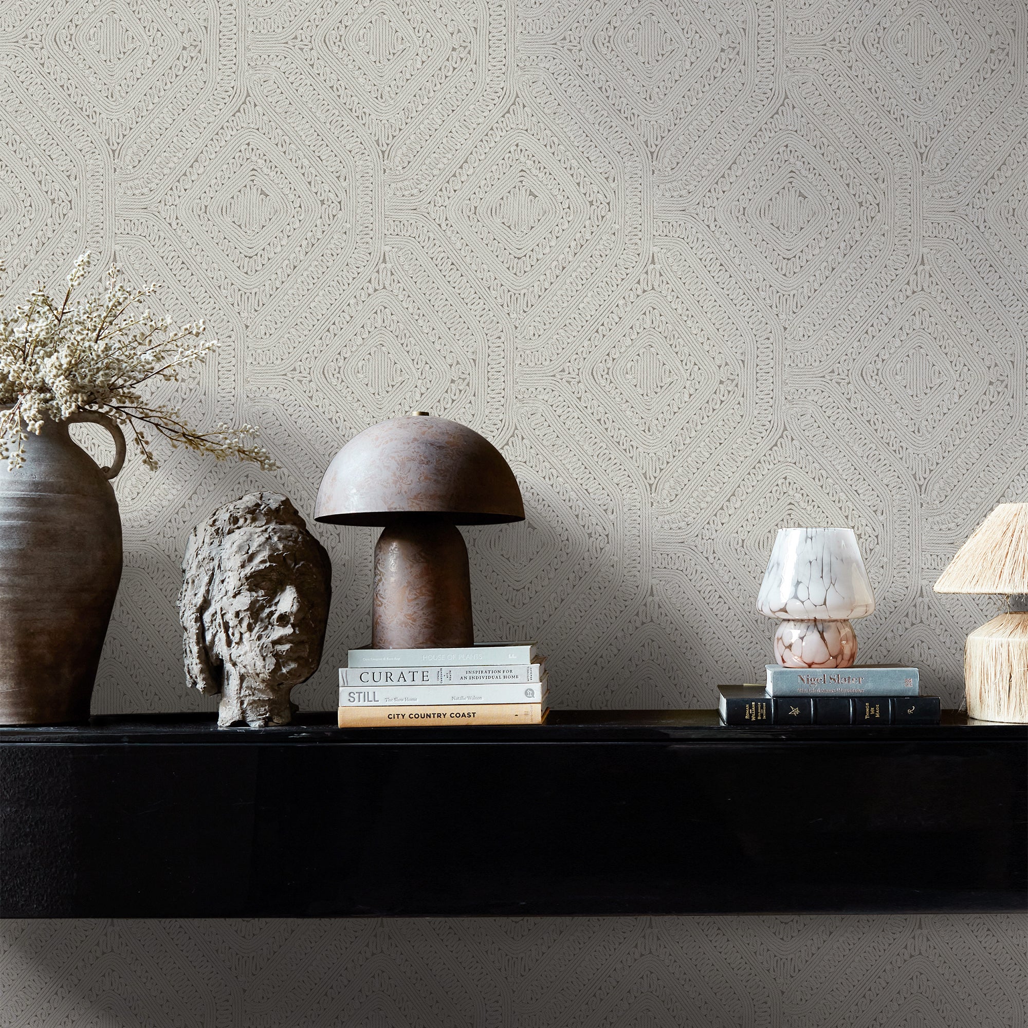 140086 Artisan Weave Cream Wallpaper by Abigail Ahern