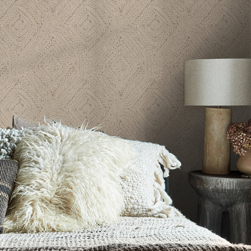 140087 Artisan Weave Fawn Wallpaper by Abigail Ahern