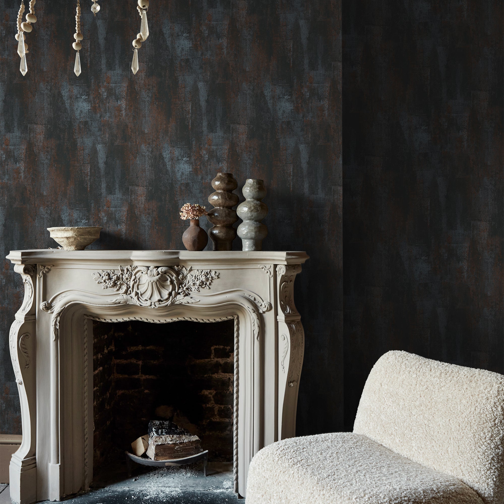 140091 Oxidized Opulence Nightfall Wallpaper by Abigail Ahern