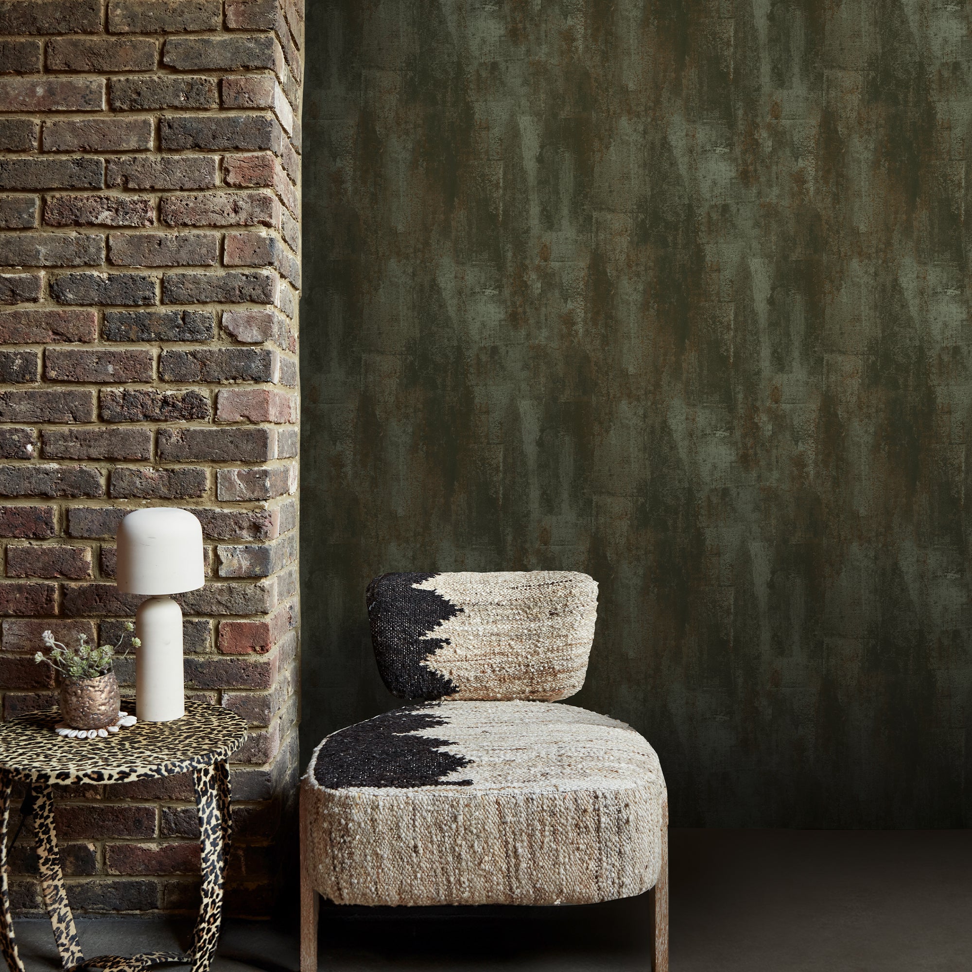 140093 Oxidized Opulence Moss Wallpaper by Abigail Ahern