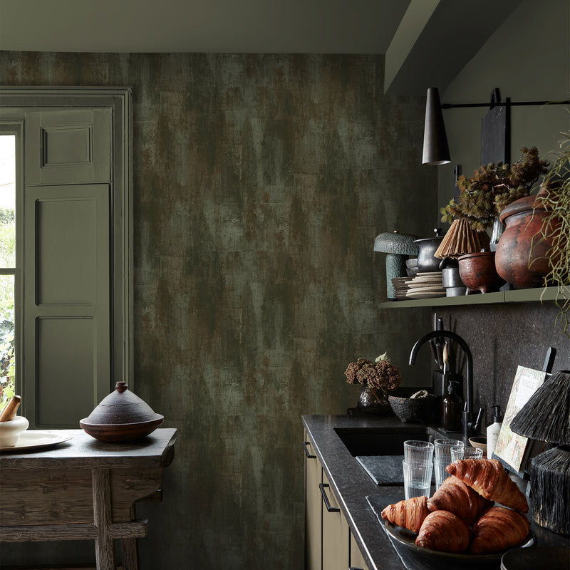 140093 Oxidized Opulence Moss Wallpaper by Abigail Ahern