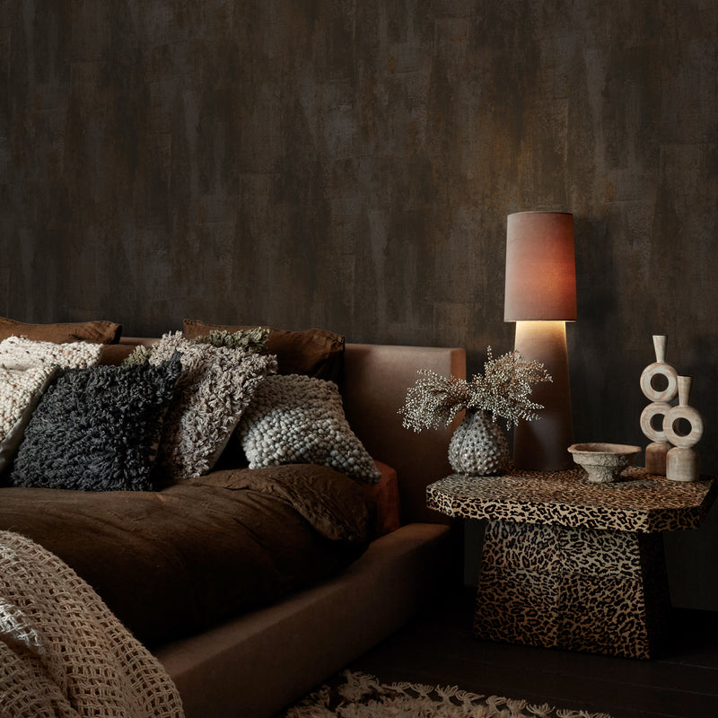 140094 Oxidized Opulence Charcoal Wallpaper by Abigail Ahern