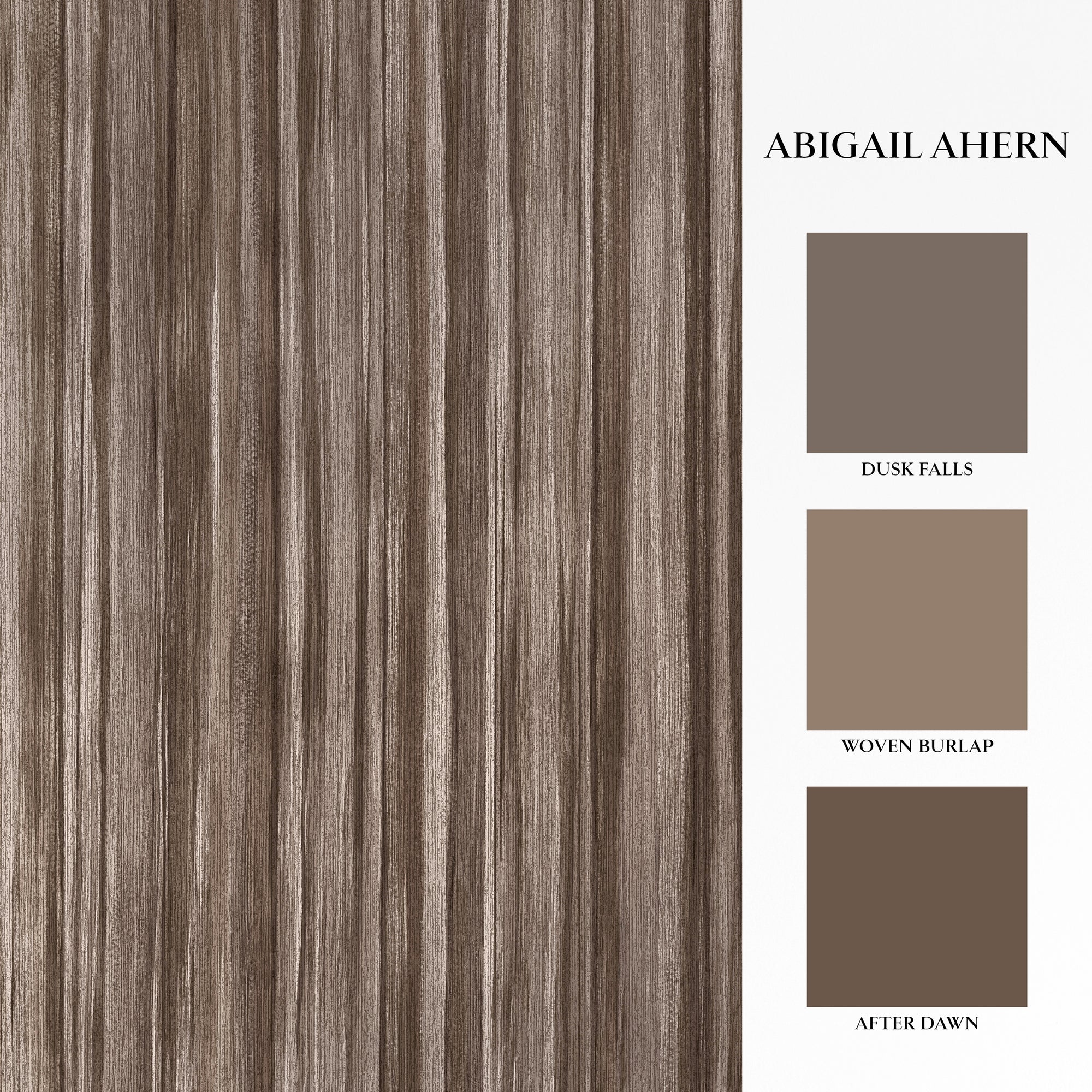 140097 Linear Luxe Deep Greige Wallpaper  by Abigail Ahern