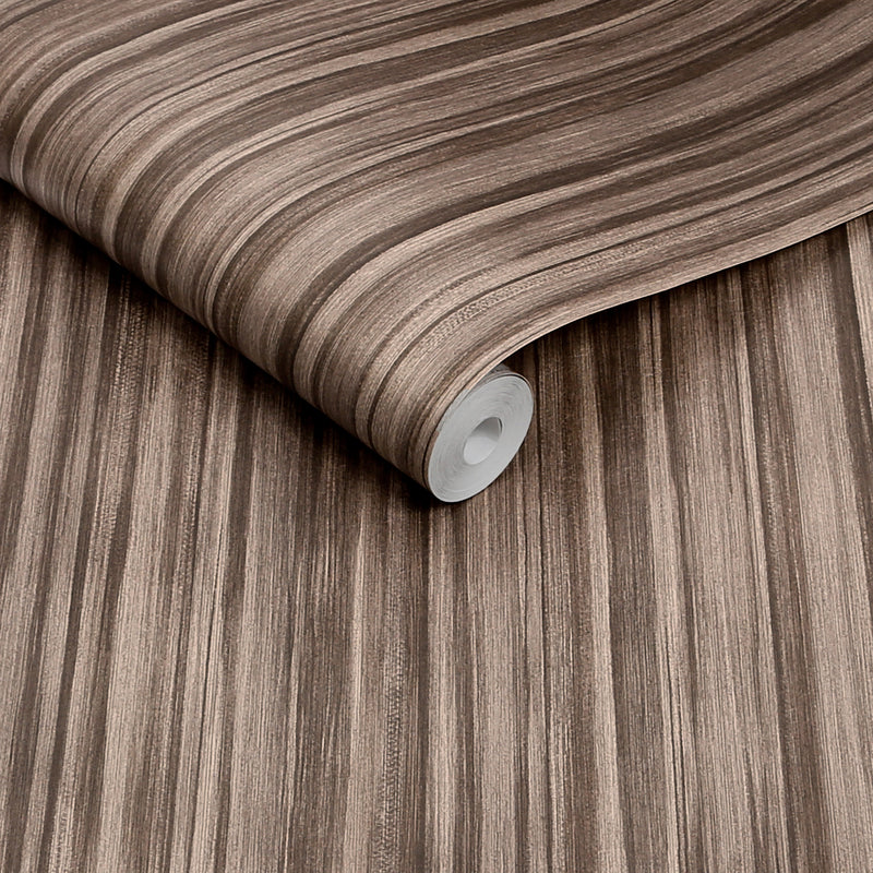 140097 Linear Luxe Deep Greige Wallpaper  by Abigail Ahern