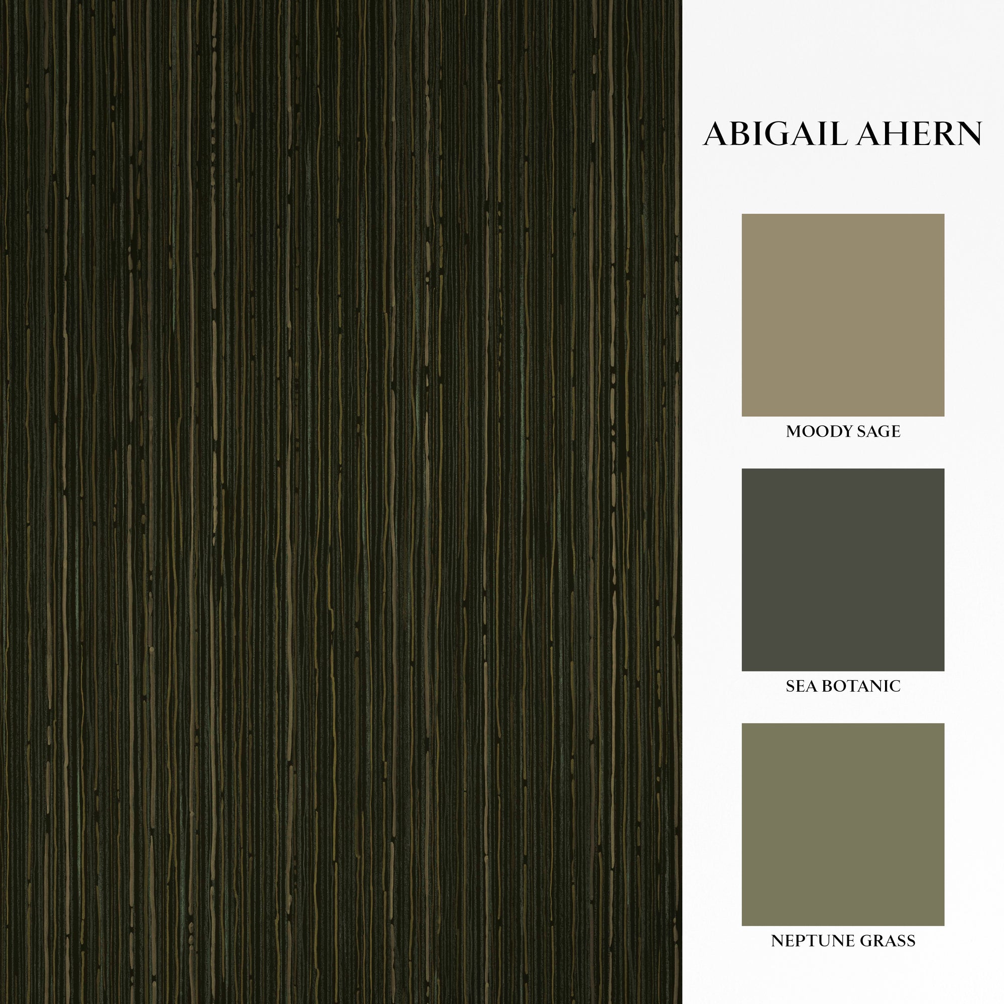 140101 Fibre Stripe Forest Wallpaper by Abigail Ahern