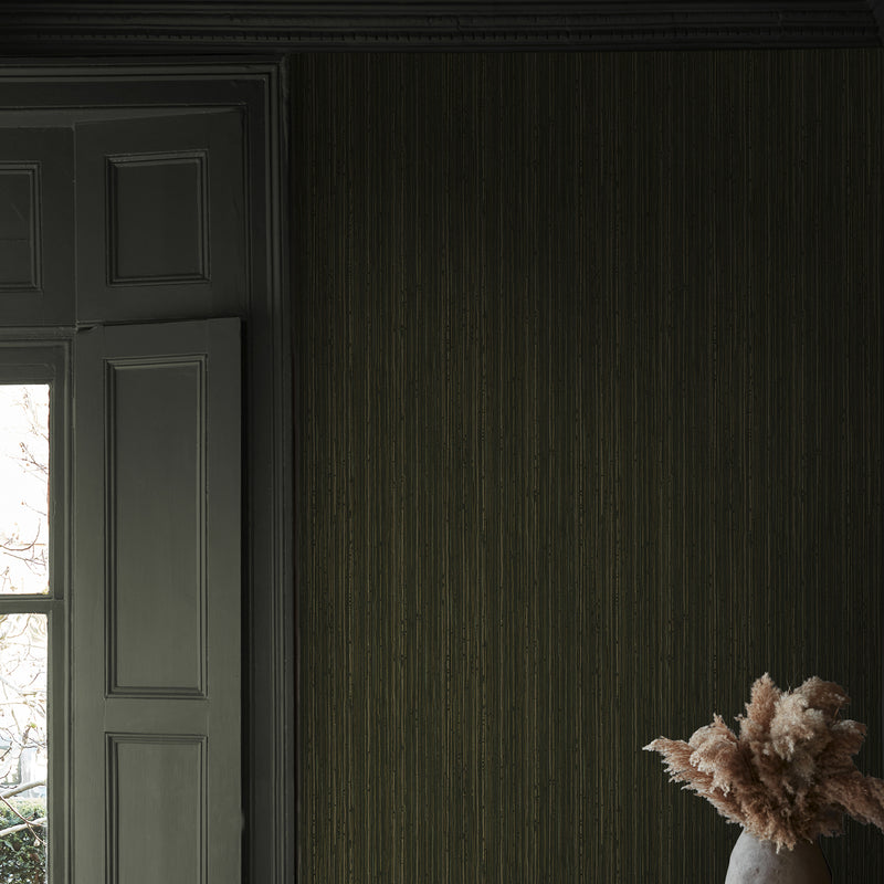 140101 Fibre Stripe Forest Wallpaper by Abigail Ahern