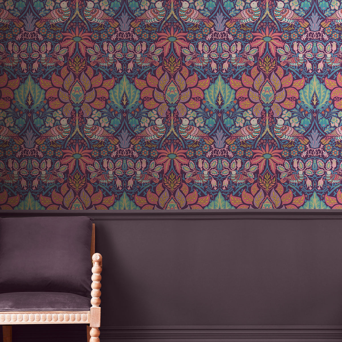 Dove & Rose Carnival Wallpaper by William Morris at Home