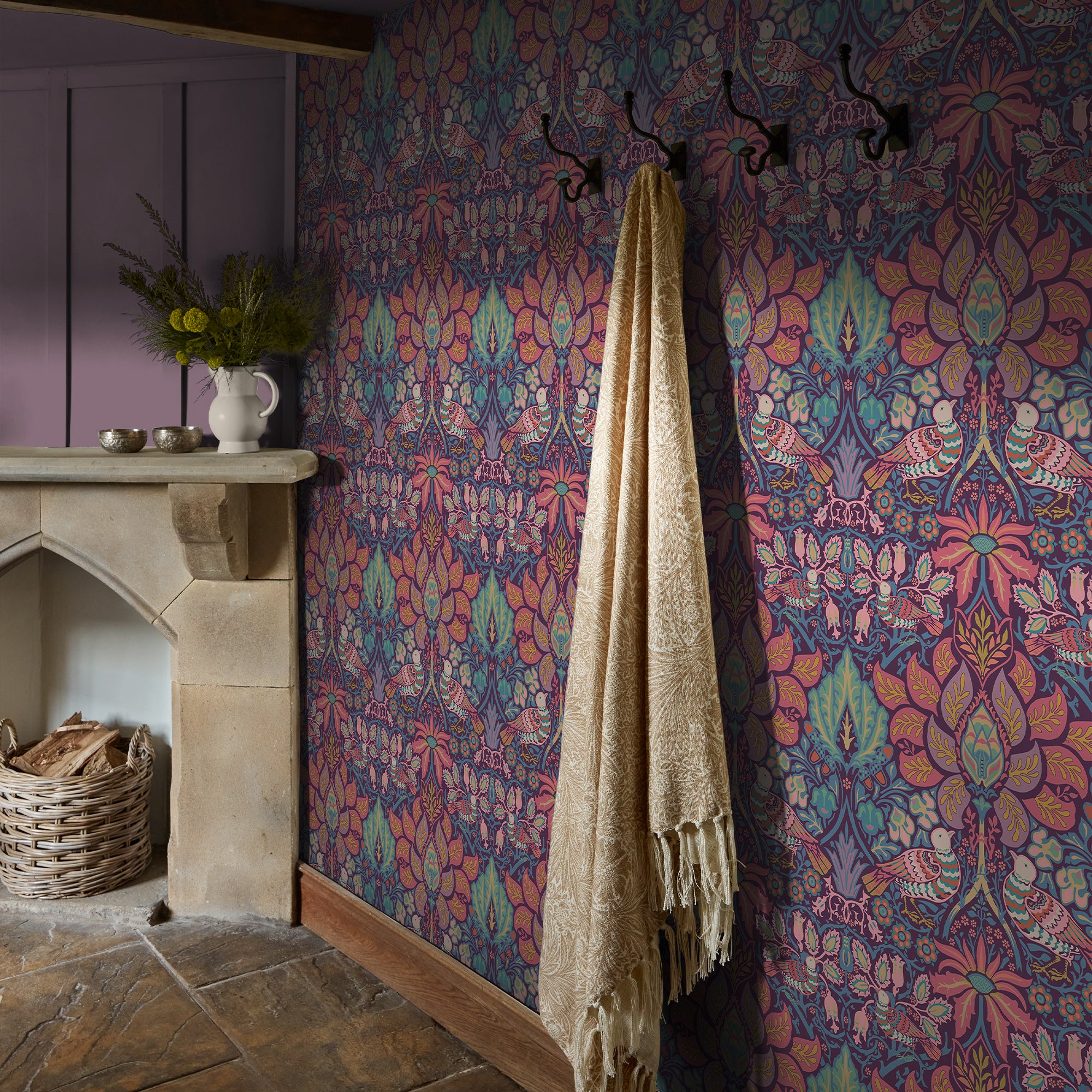 140478 Dove & Rose Carnival William Morris at Home Wallpaper by Graham & Brown