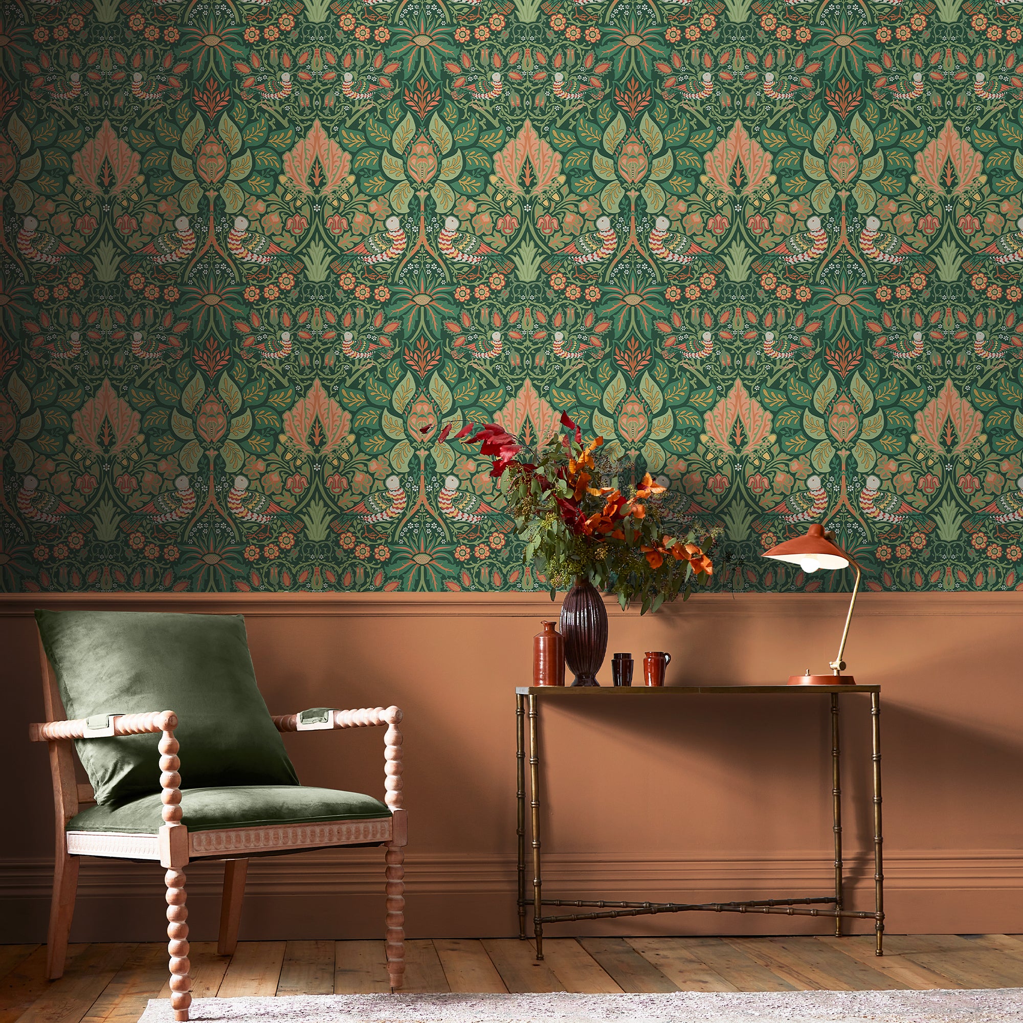 140480 Dove & Rose Woodland William Morris at Home Wallpaper by Graham & Brown