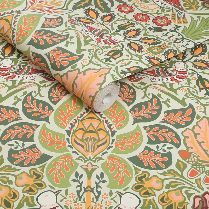 140481 Dove & Rose Olive William Morris at Home Wallpaper by Graham & Brown