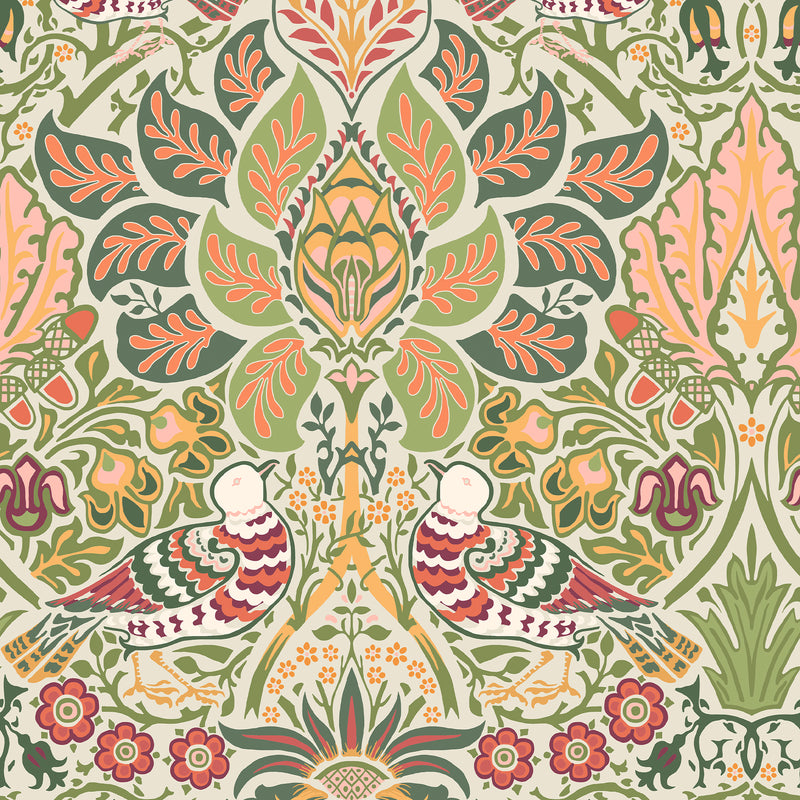 140481 Dove & Rose Olive William Morris at Home Wallpaper by Graham & Brown