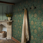 140487 Honeysuckle Verde William Morris at Home Wallpaper by Graham & Brown