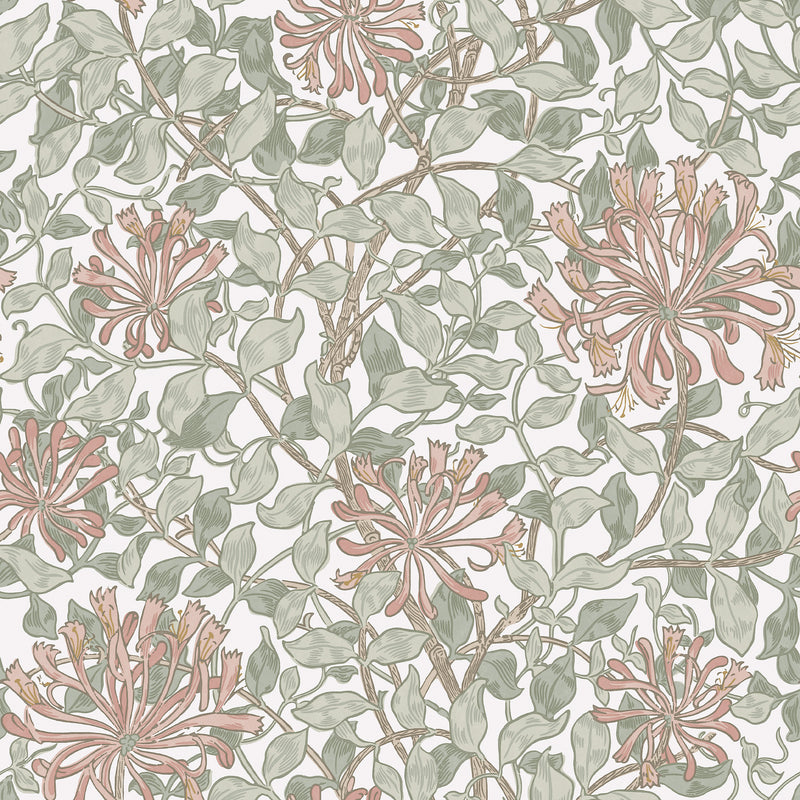 140488 Honeysuckle Maytime William Morris at Home Wallpaper by Graham & Brown