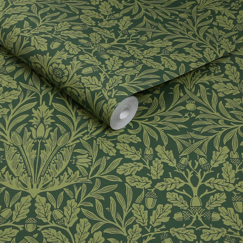 140490 Acorn Garden Green William Morris at Home Wallpaper by Graham & Brown