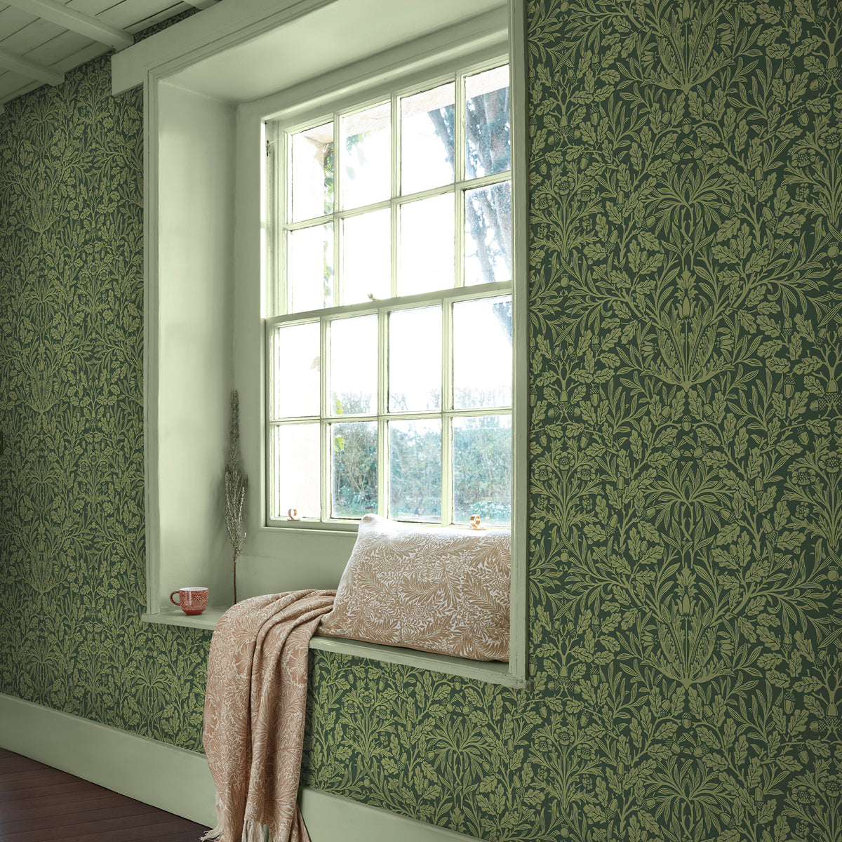 Acorn Garden Wallpaper by William Morris at Home