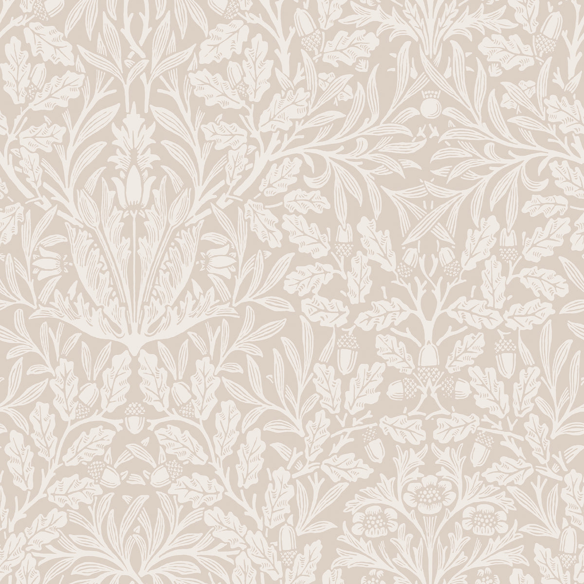 Acorn Hessian Wallpaper by William Morris at Home