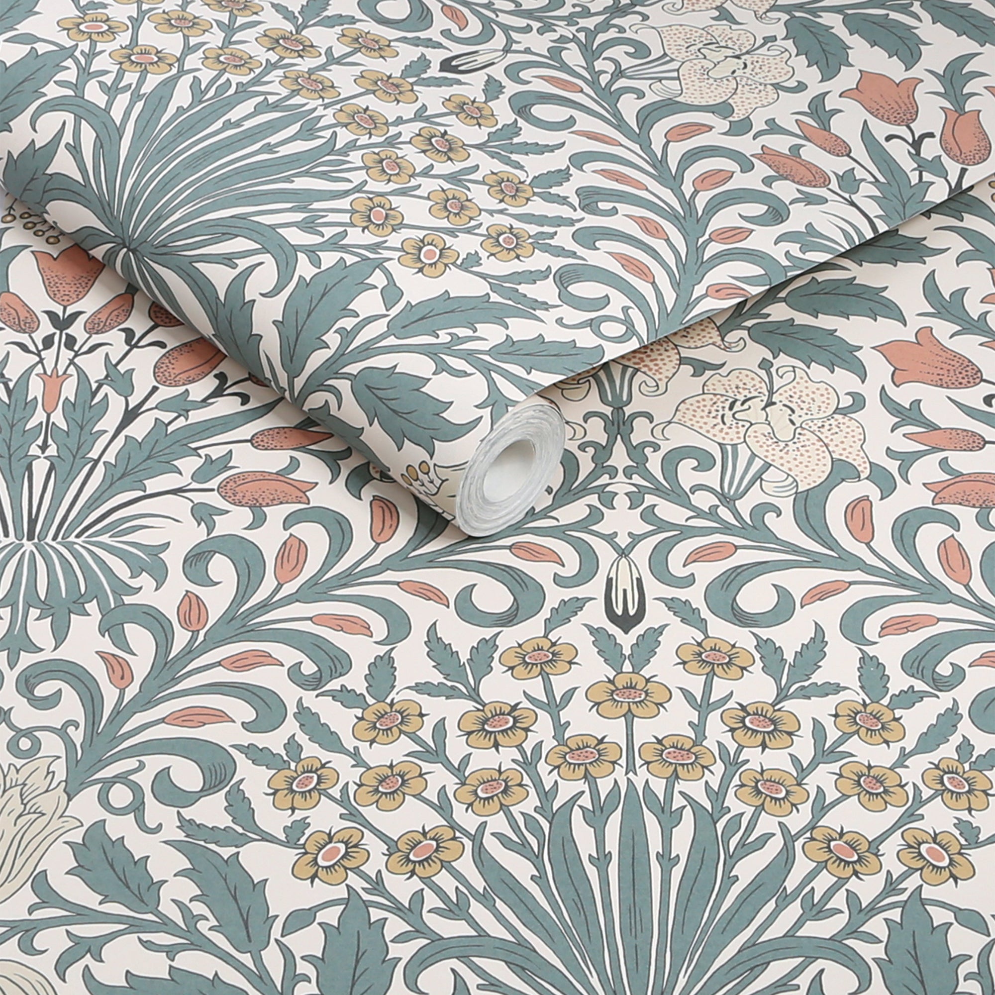 140493 Garden Dusty Blue William Morris at Home Wallpaper by Graham & Brown