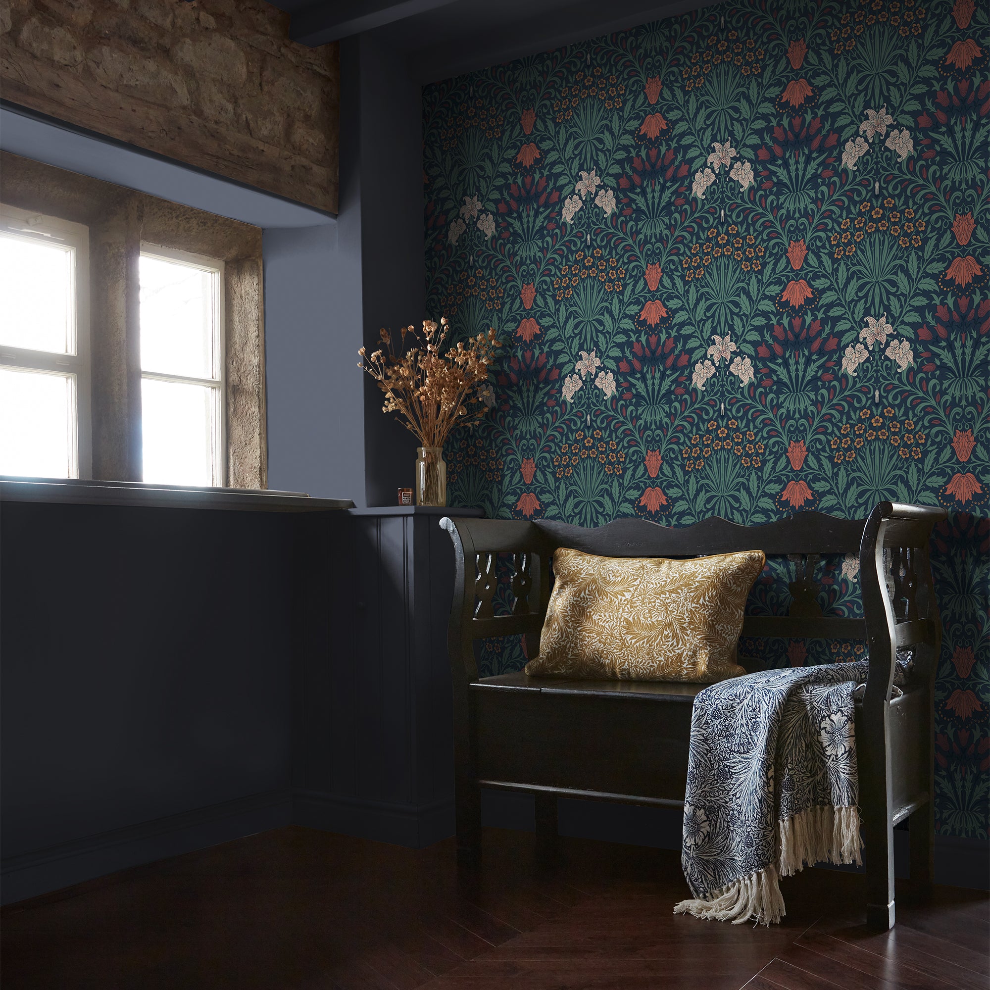 140494 Garden Moonlight William Morris at Home Wallpaper by Graham & Brown