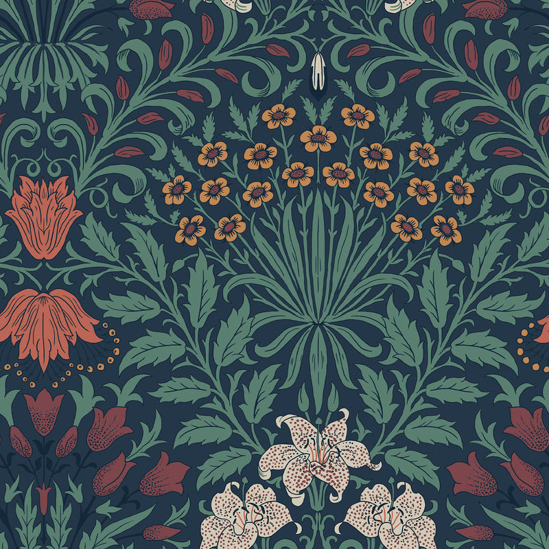 140494 Garden Moonlight William Morris at Home Wallpaper by Graham & Brown