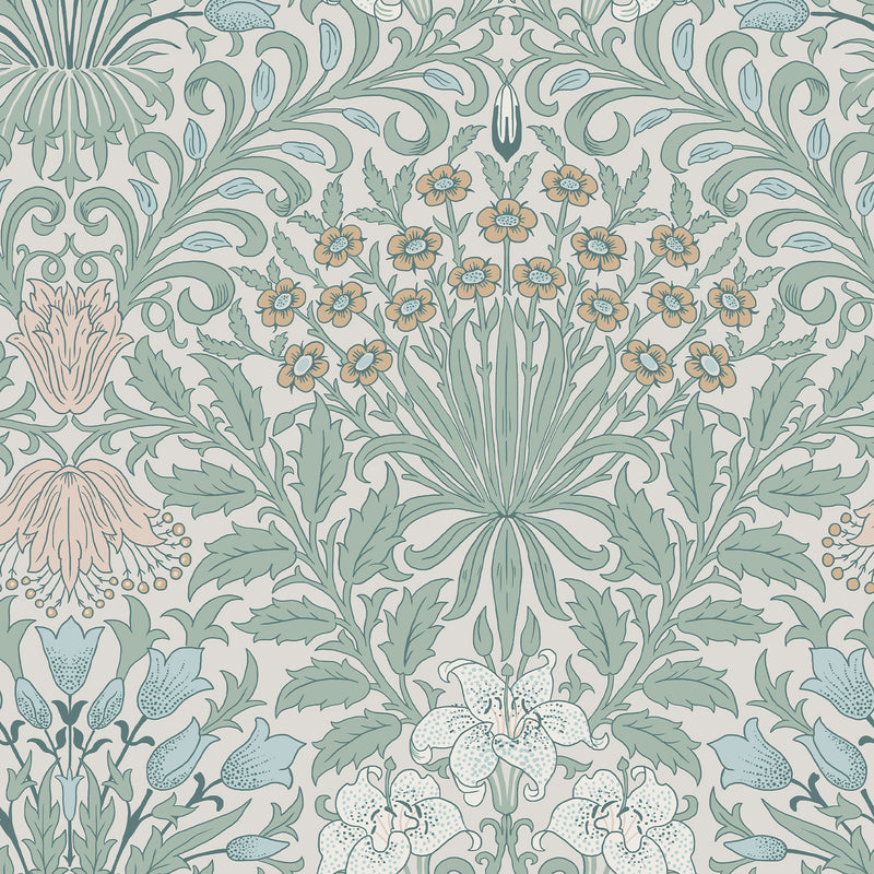 140496 Garden Cottage Blues William Morris at Home Wallpaper by Graham & Brown