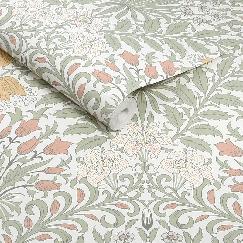 140497 Garden Soft Sage William Morris at Home Wallpaper by Graham & Brown