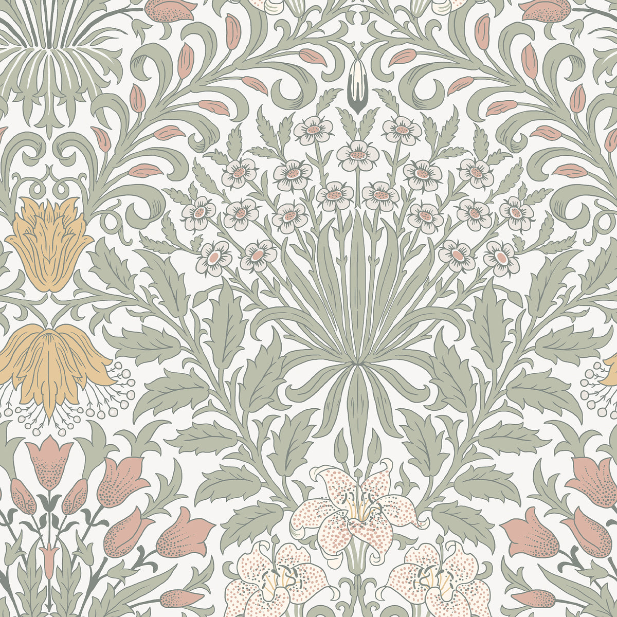 Garden Soft Sage Wallpaper by William Morris at Home