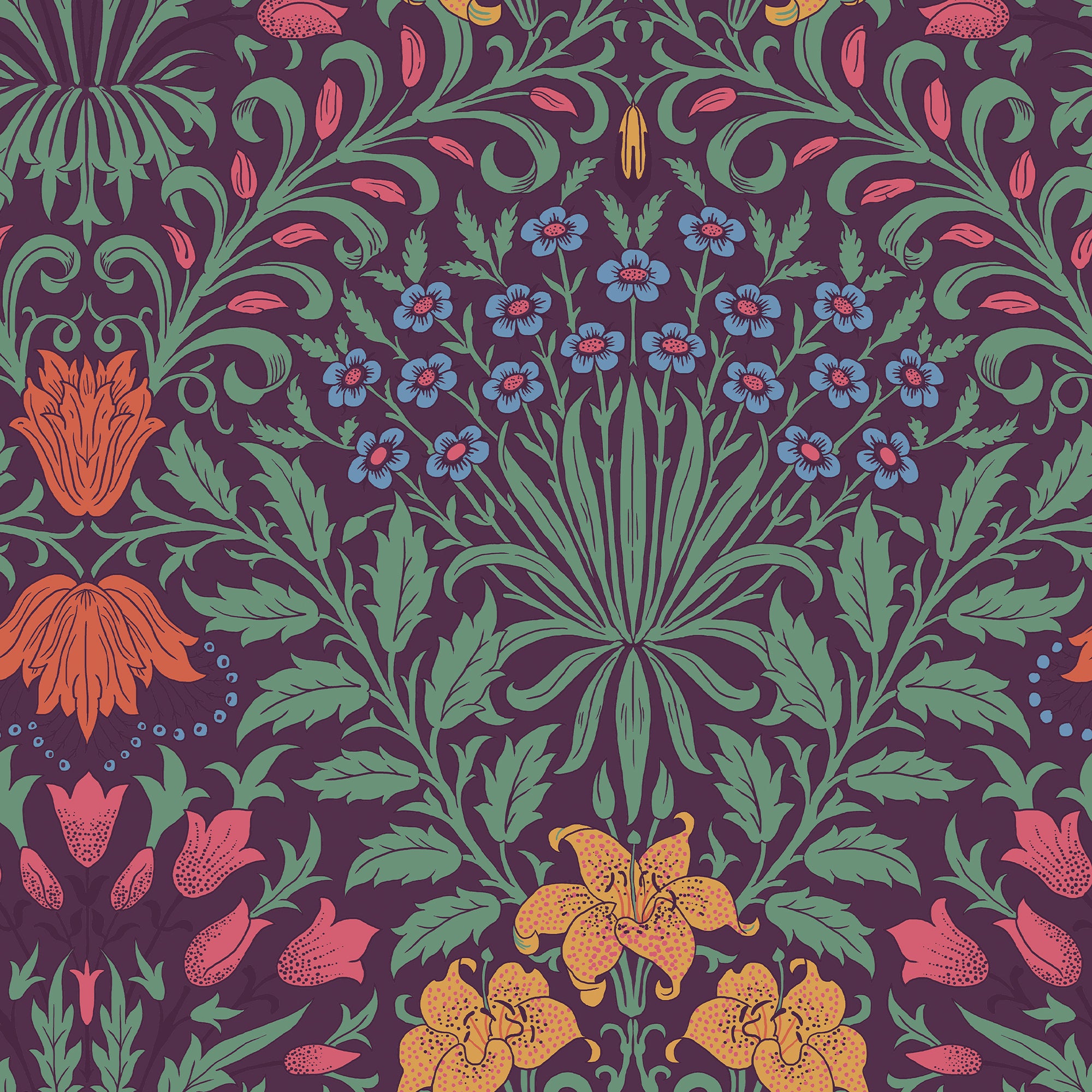 140498 Garden Dewberry William Morris at Home Wallpaper by Graham & Brown