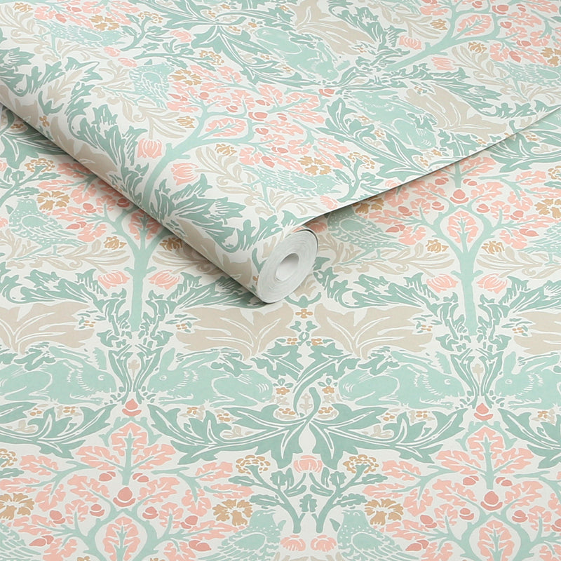 140499 Brother Rabbit Lullaby Blues William Morris at Home Wallpaper by Graham & Brown