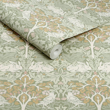 140500 Brother Rabbit Sage William Morris at Home Wallpaper by Graham & Brown