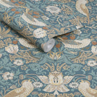 140503 Strawberry Thief Washed Blue William Morris at Home Wallpaper by Graham & Brown