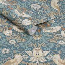 140503 Strawberry Thief Washed Blue William Morris at Home Wallpaper by Graham & Brown