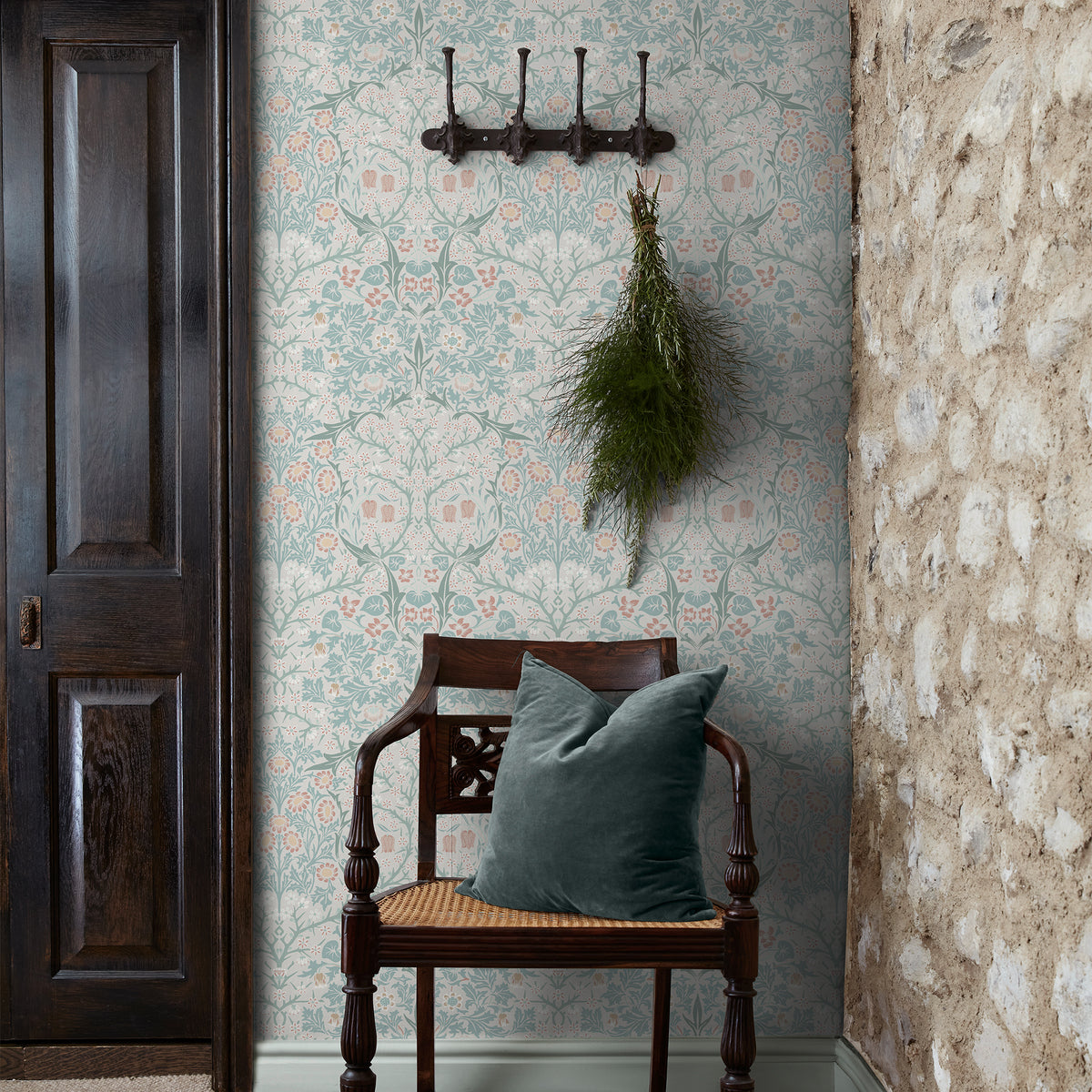 Blackthorn Meadow William Wallpaper by William Morris at Home
