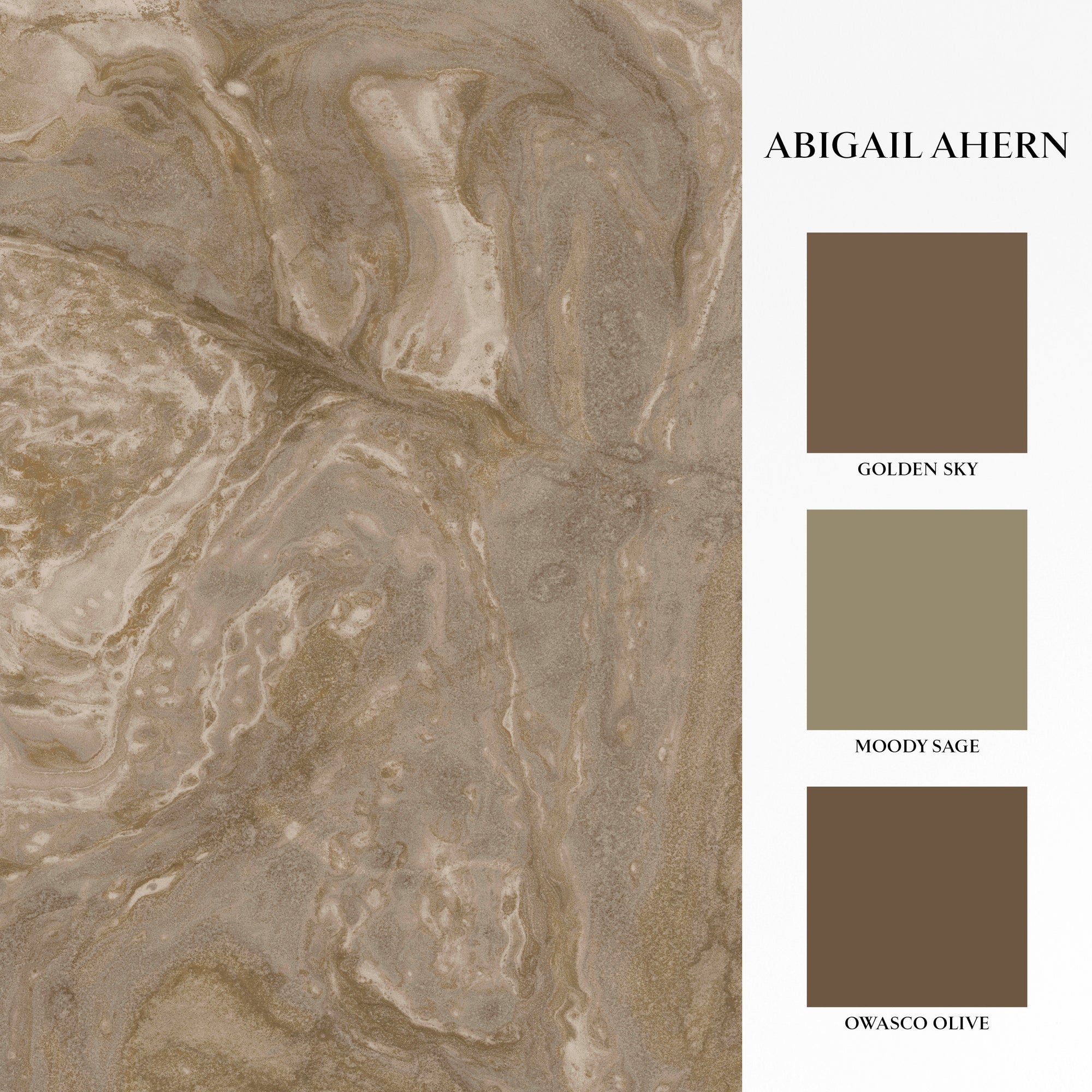 140646 Ethereal Marble Golden mural by Abigail Ahern