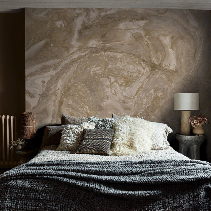 140646 Ethereal Marble Golden mural by Abigail Ahern