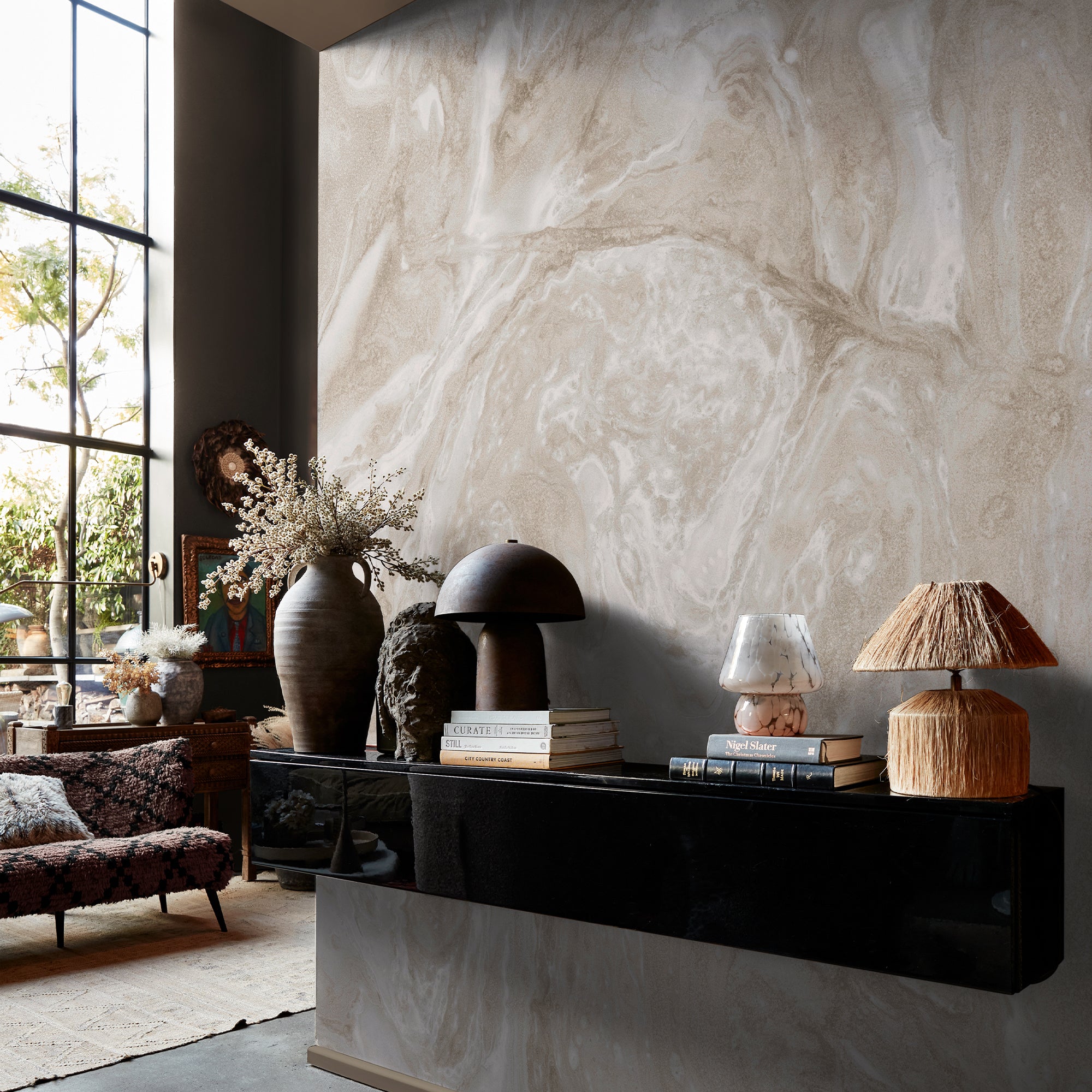 140655 Ethereal Marble Pearl mural by Abigail Ahern