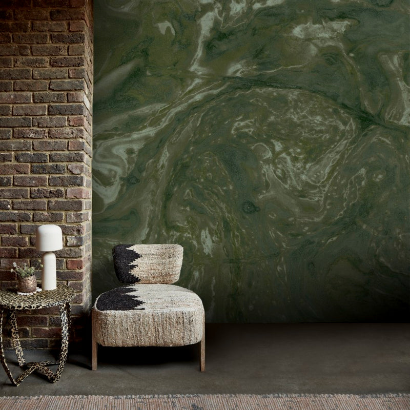 140664 Ethereal Marble Moss mural by Abigail Ahern