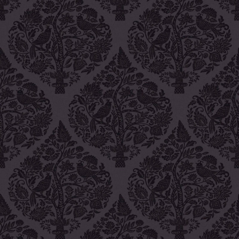 142018 Woodland Fable Plum Wallpaper by Graham & Brown