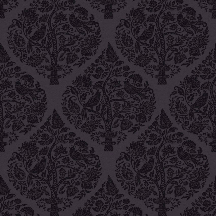 142018 Woodland Fable Plum Wallpaper by Graham & Brown