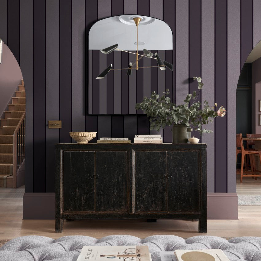 142020 Baroque Flock Plum Wallpaper by Graham & Brown