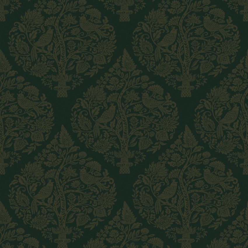 142058 Woodland Fable Emerald Wallpaper by Graham & Brown