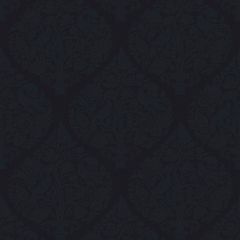 142059 Woodland Fable Navy Wallpaper by Graham & Brown